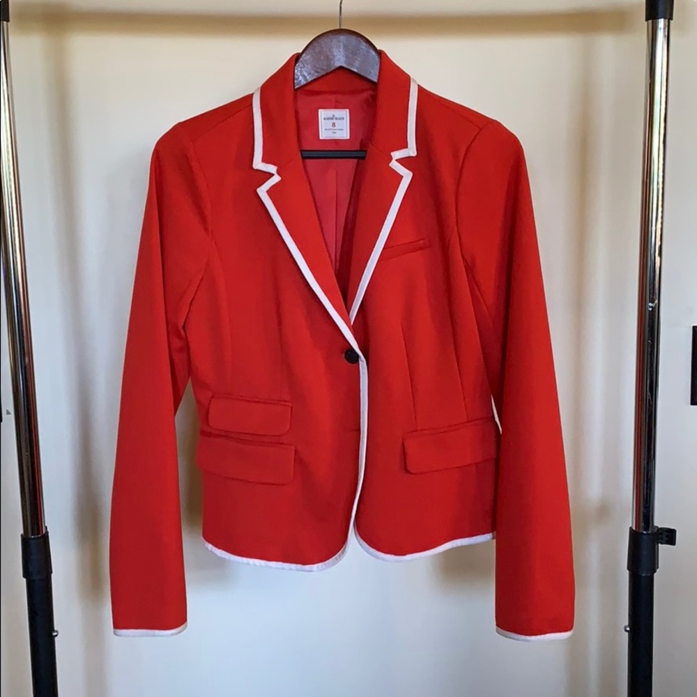 Bright red blazer